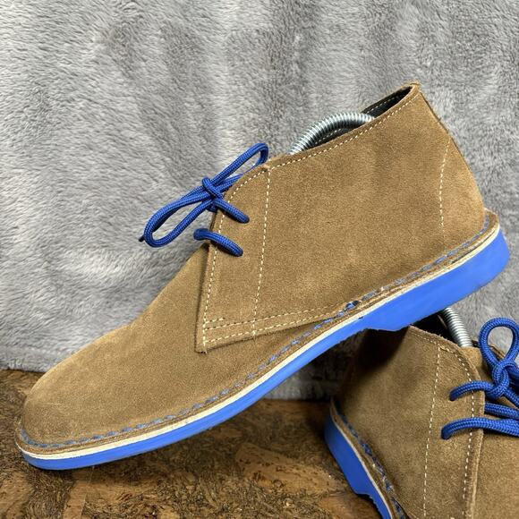 Veldskoen Chukka Boots Men\'s 9 Tan Suede Blue Sole South Africa Casual Desert main image 7